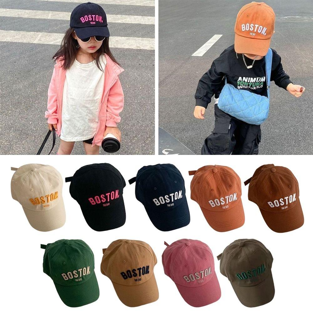 Solid Color Baseball Cap Cotton Polyester Sun Hat Baby Cap Sun Protection Cap Kids