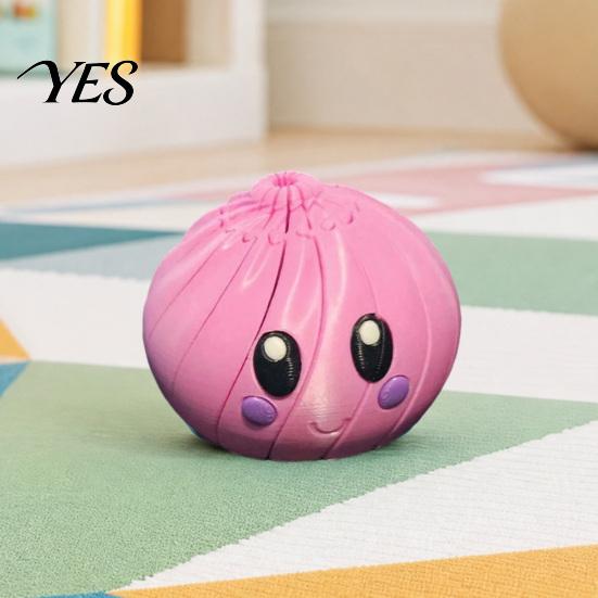Подвижная игрушка-пельмень 3D-печатная спиральная игрушка, Скользкая булочка на пару Снятие стресса для облегчения, Вращающаяся крутящаяся игрушка-антистресс для детей и взрослых Гаджет