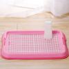 Double Layer Resin Pee Toilet Training Fence Tray with Column for Indoor Puppy Dogs