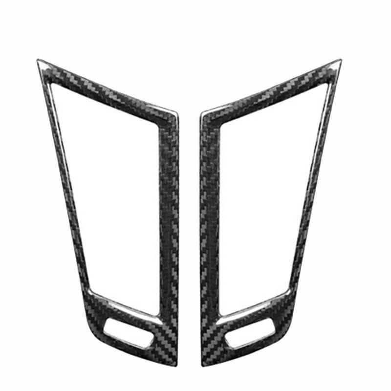 For Infiniti Q50L 2015- A/C Air Vent Trim Sticker Carbon Fiber Dashboard Conditioning Vent Frame Car Accessories