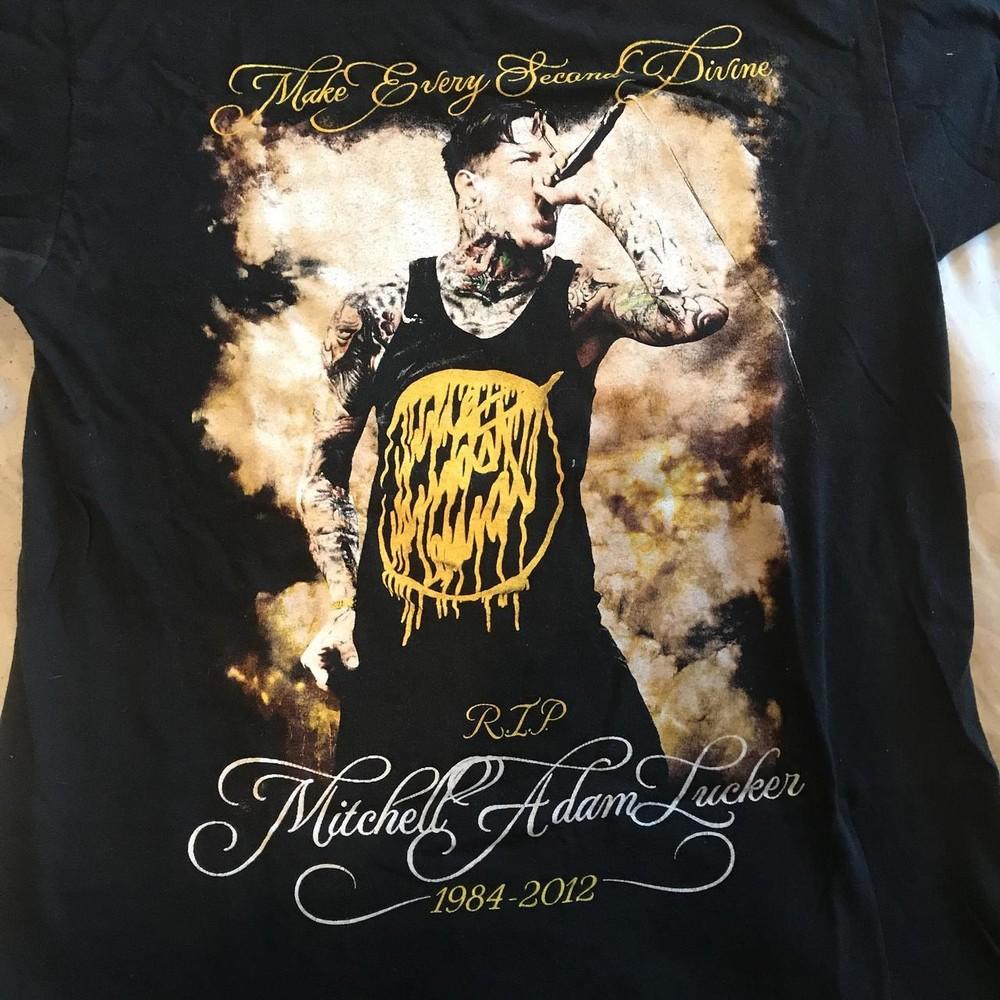 Винтажная футболка Mitch Adam Lucker 'Memories Live' Классическая черная Унисекс S-4XL Унисекс Футболка