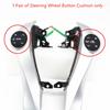 1Pair Steering Wheel Black Rubber Button Cushion For Toyota Prius 2011-2015