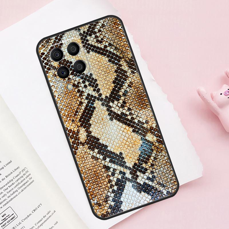 Чехол с текстурой змеиной кожи для Samsung Galaxy M52 M32 M12 M13 M53 M51 M31 M11 M14 M34 M54 M16 M36 M56 M15 M35 M55