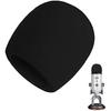AOBETAK Mousse Micro Anti Bruit,Bonnette Filtre Micro Anti Vent Pop Pour Microphone À Condensateur Blue Yeti,Yeti Pro,Noir