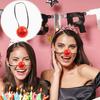 1 комплект Red Nose Days 2024, светодиодный светящийся красный клоунский нос, забавный клоунский нос с эластичными ремнями, аксессуары для косплея, товары для вечеринок