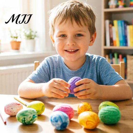 Прочная игрушка-антистресс Пасхальное яйцо Сжимаемая Развивающая поток узор Сенсорный шар Наполнитель для корзины Декор для вечеринки