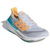 adidas UltraBoost светло-серые, ярко-оранжевые, голубые, мужские кроссовки Dash-Grey, Lucid-Cyan IE1758