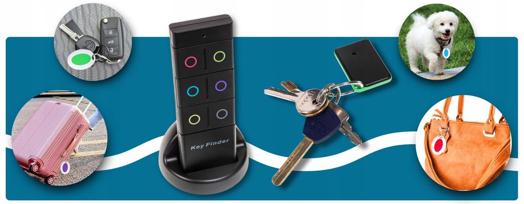 Wireless Tag Locator for Keys, Phone, Collar, Remote Control, 6 Pieces