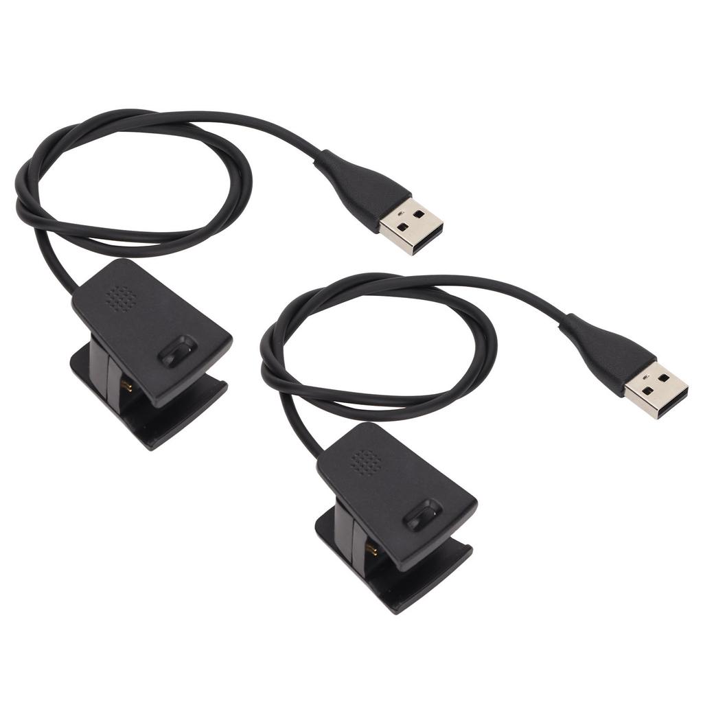 2Pcs Smartwatch Charger USB Charging Cable Cord Charger Dock Adapter for Fitbit Charge 2