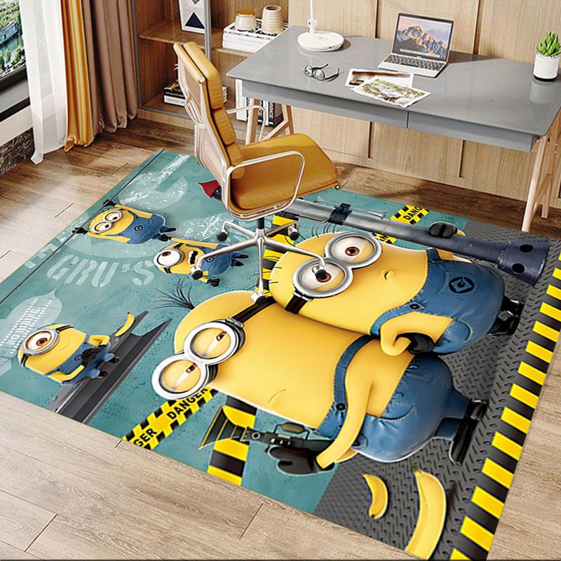 1pc Despicable Minions Adventure Carpet for Playroom Bedroom Living Room Sofa Home Decor,kids Game Area Rug Non-slip Floor Mat Y72828