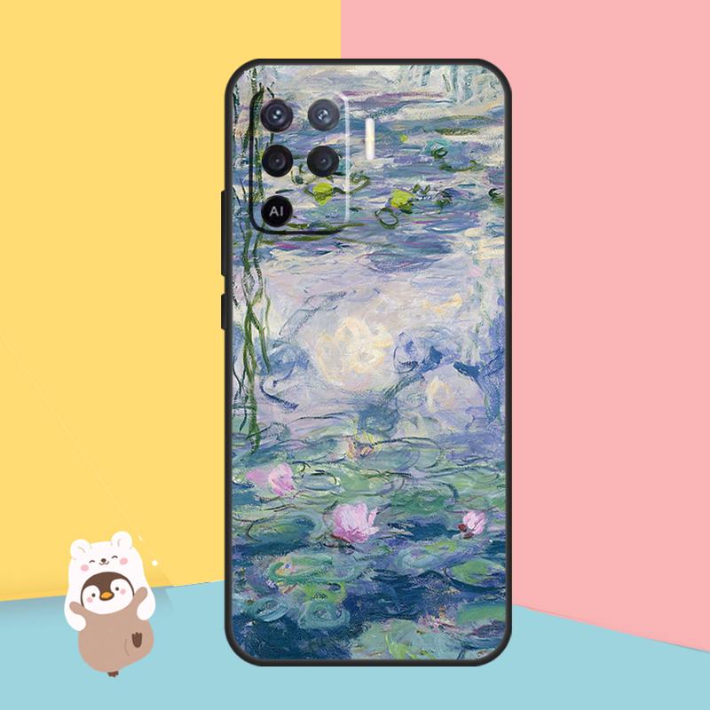 Чехол Claude Monet Garden Lotus Bridge для OPPO A94 A74 A54 A53S A53 A31 A5 A9 2020 A52 A72 A83 A91 A93 A1K A15 A16, чехол