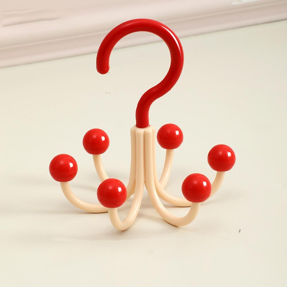 6pcs Space-Saving Dopamine Hook Hanger Six Claws Scarf Hat Bag Organizer  Laundry