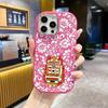 Phone Case: 2D flat design suitable for iPhone 18 17 16 15 14 13 Pro protective case, couple style, flaming slot machine, Christmas and Halloween gift