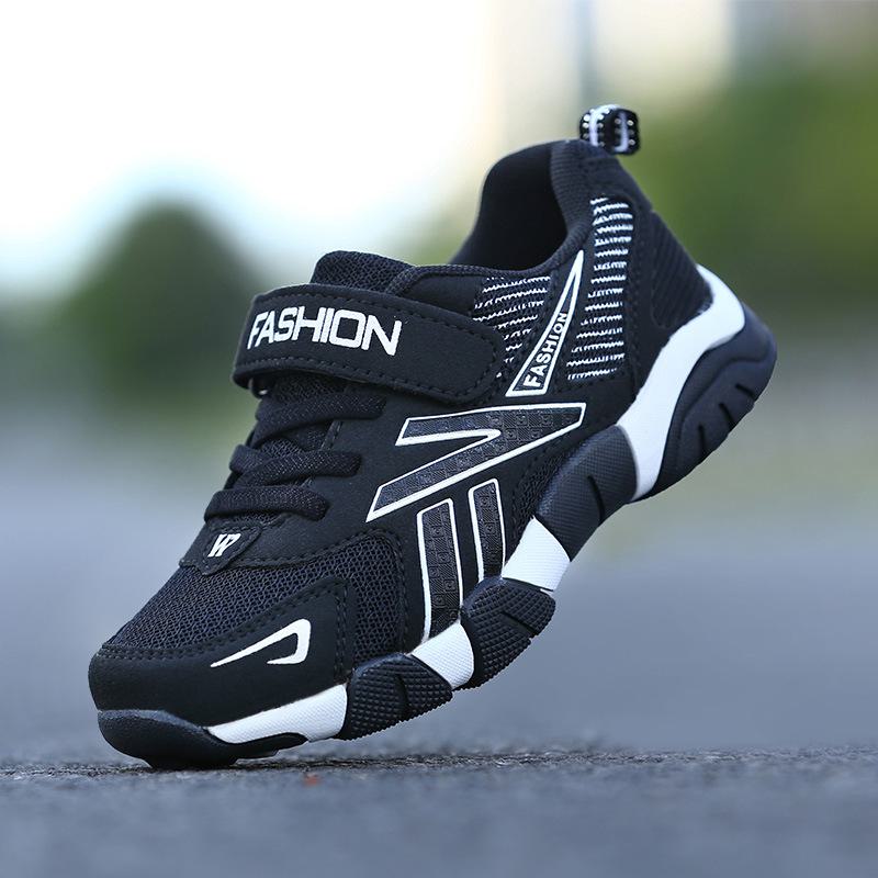 New Kids' Leather Waterproof Running Shoes for Middle and Large Children - Spring/Autumn Sports Shoes. Ideal for Students, Non-slip and Casual.