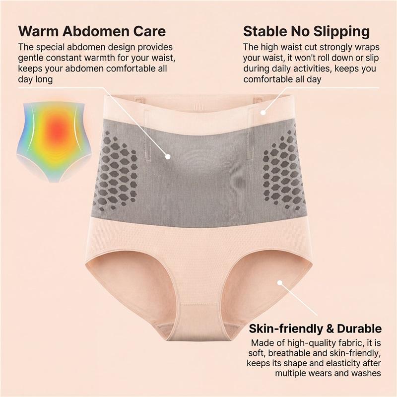 Seamless Women's High Waist Abdomen Control Panties Tummy Slimming Shapewear Shorts Warm Uterus Underwear Body Shaping Briefs