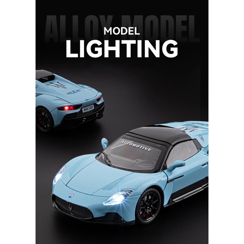 1/24 Maserati MC20 Кабриолет Спортивный Автомобиль Сплав Металл Литье под Давлением Модель Автомобиля Внутренний Дом Модные Игрушки Украшения Праздничный Подарок Ребенок