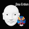 White Hand-Painted Fox Half-Face Mask - Peking Opera DIY Kit for Kids