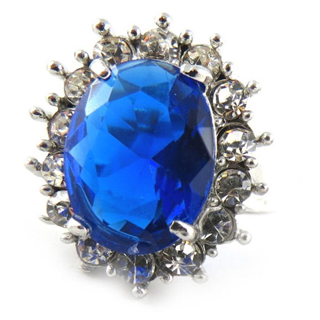 Blue 'Scarlett' Crystal Ring - 32x22 Mm