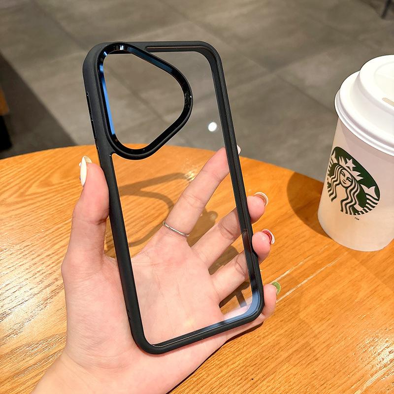 Golden Shield Eagle Eye Metal Camera Frame Clear Phone Case, Shockproof Cover for Huawei Mate80 Pro / Pura70 / Xiaomi 15 Pro