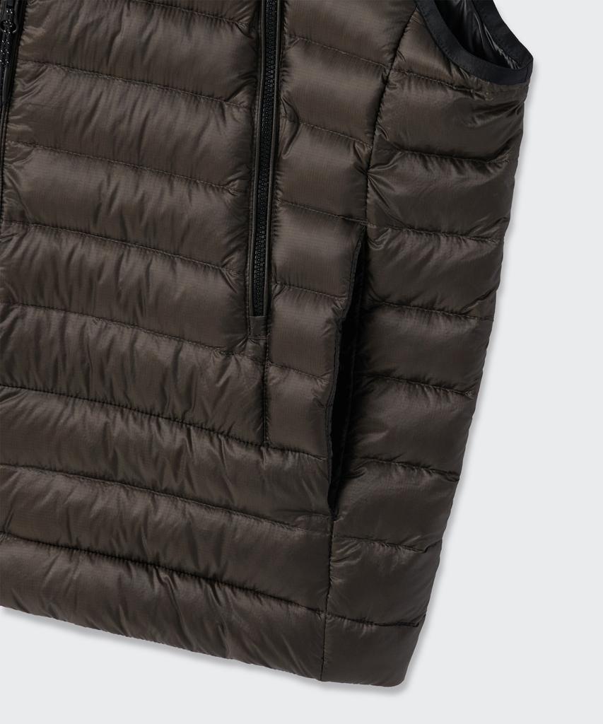 Musinsa Standard [City Leisure] Sheer Ripstop High-Neck Light Down Vest [Brown]