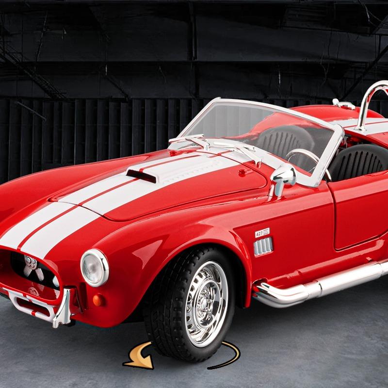 Моделирование 1:Классическая модель автомобиля Shelby AC Cobra в масштабе 22 из сплава со звуком и светом, коллекционная, литая металлическая миниатюра Voiture