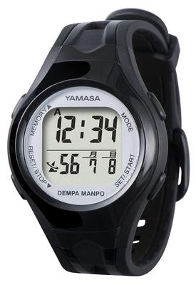 Часы Yamasa шагомер DEMPA MANPO черный x серебристый TM-460BS