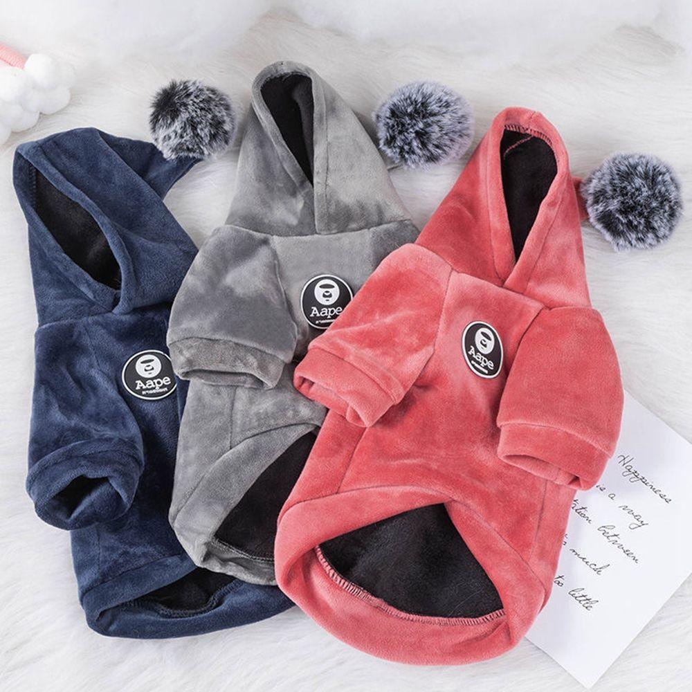 Soft Fleece Jacket Winter Hairball Pajamas Cat Hooded Hairball Coat Puppy Clothing Pet Clothes