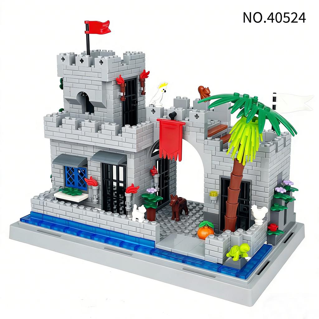 Medieval Era Series Royal Navy Guardian Dock Scene Building Blocks Toys