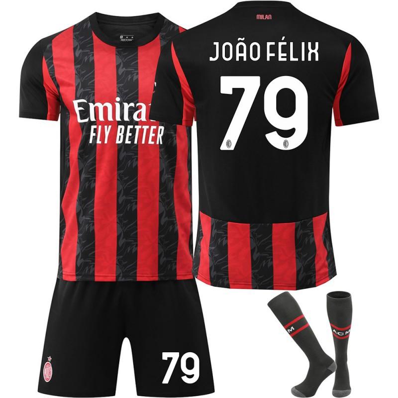 AC Milan 9 Giroud 10 Leo 11 Pulisic 19 Olympics Set Edition Football Jersey Set