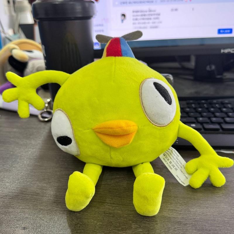 Bing Bong Scout Plush Toy Cute Green Cartoon Stuffed Animal with Propeller Hat Soft Plushie Doll From PEAK Game Perfect Kids Gift Fans and Collectors