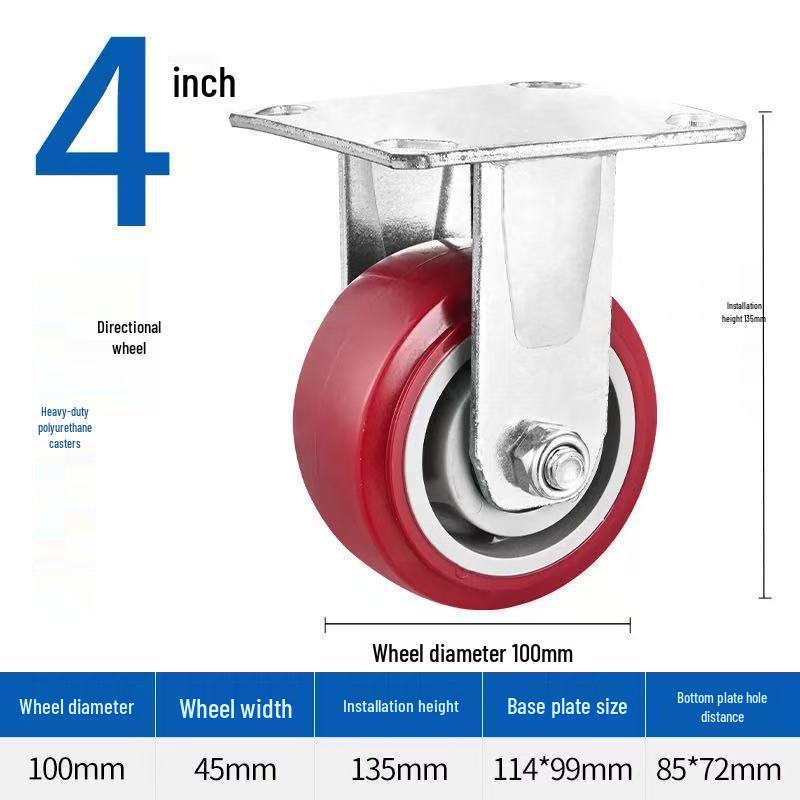 Silent Heavy Duty Polyurethane Caster Wheels for Trolley Carts (45-68 inch)