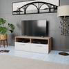 VidaXL TV Stand Engineered Wood 95x35x36 Cm Oak and White 244869