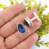London Blue Topaz Gemstone 925 Sterling Silver Handmade Cufflink For Boyfriend CL-5-7