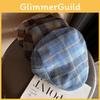Retro Fashion Autumn Checkered Pattern Women Casual Beret For Use Outdoor