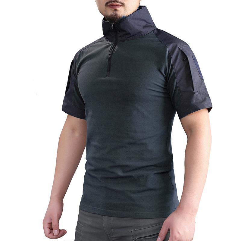 Мужская тактическая футболка с молнией
