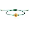 Alloy Sunflower Daisy Wax Rope Friendship Bracelet