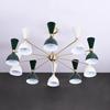 Elegant Pendant Modern Stilnovo Style Mid Century Brass Sputnik Diabolo Ceiling Chandelier Light 20 Lights 10 Arms