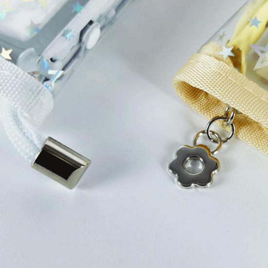 Папка-регистратор на молнии с прозрачным окном, дизайн со звездами, ПВХ обложка, органайзер для карт с множеством отделений, портативный держатель для карт, папка для карточек айдолов, фото