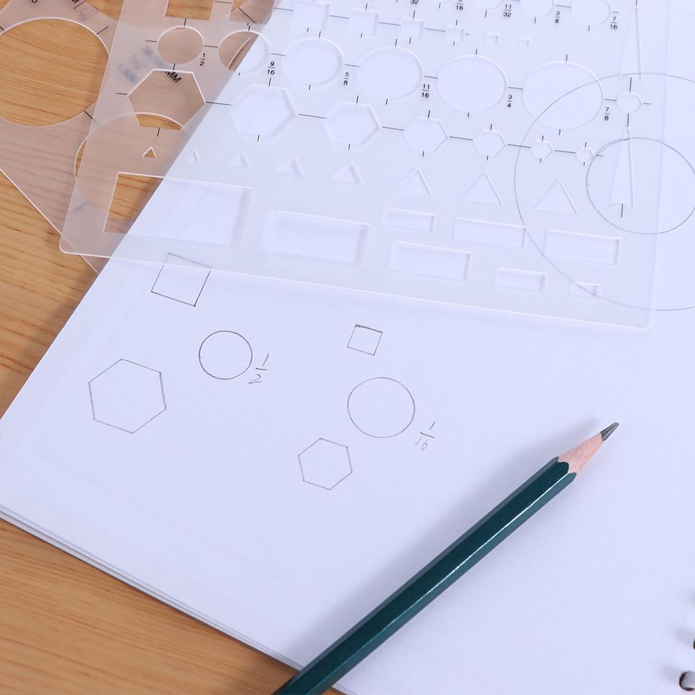 3 шт. 3 размера Круглые трафареты для рисования Многофункциональная геометрическая линейка Школьные офисные принадлежности