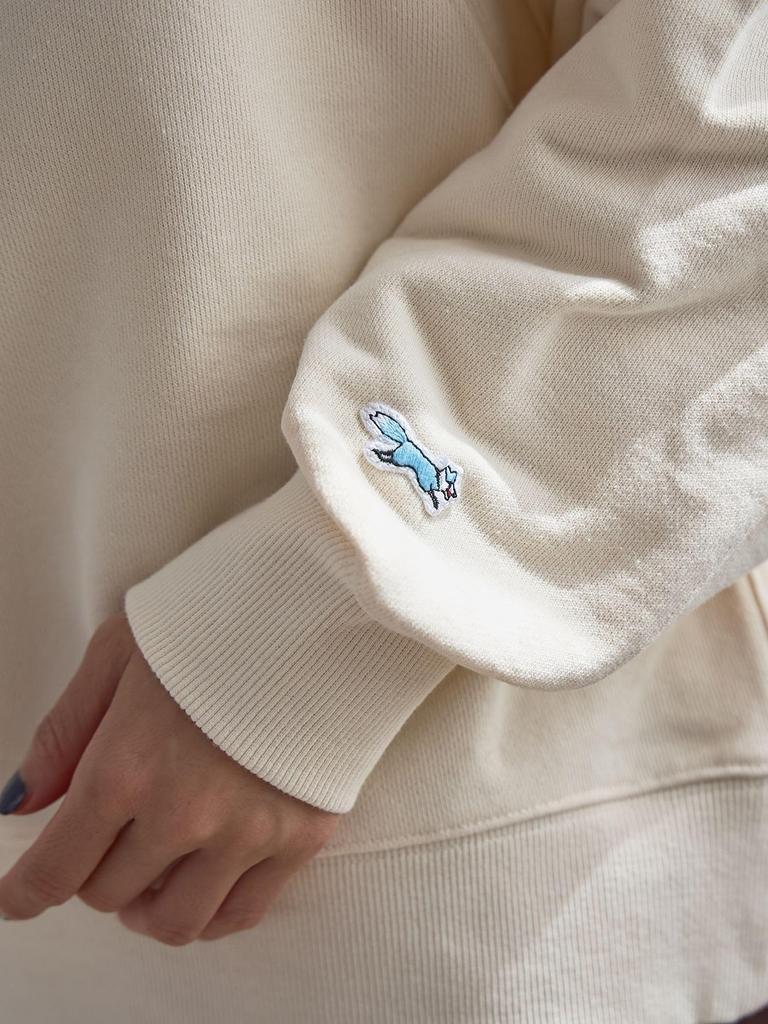 Толстовка флисовая реглан Cohen PENNEYS на заказ, 76206000025, 0300, КИПЕННО-БЕЛАЯ (03), СВОБОДНО