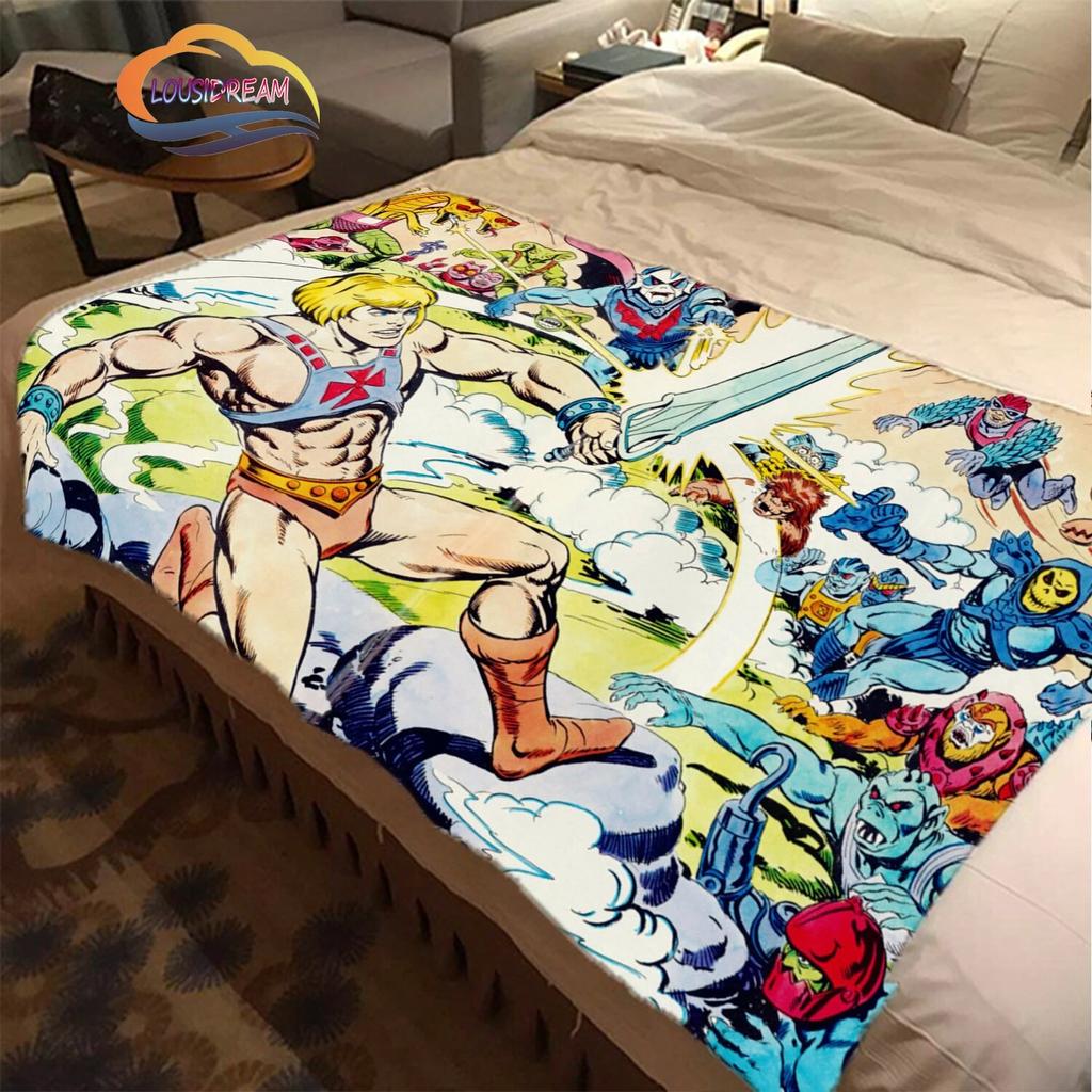 Cartoon Masters of the Universe Wool Blanket Jindian Animation Cashmere Fashion Portable Flannel Warm Camping