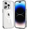 Case for iPhone 15 PRO - Phonillico® - Transparent Silicone - Flexible - Magnetic Circle - Wireless Charging