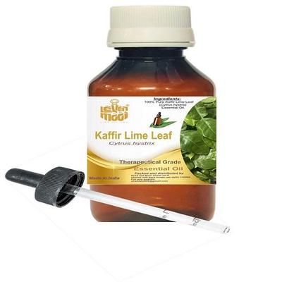 Лист кафрского лайма Levenmooi (Citrus hystrix) Чистое и натуральное эфирное масло терапевтического качества в пластиковой упаковке с пипеткой.
