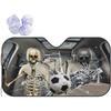 Skull Car Sunshade for Front Windshield Sunshades Sun Visor Protector Blocks Uv Rays Foldable Keep Your Vehicle Cool