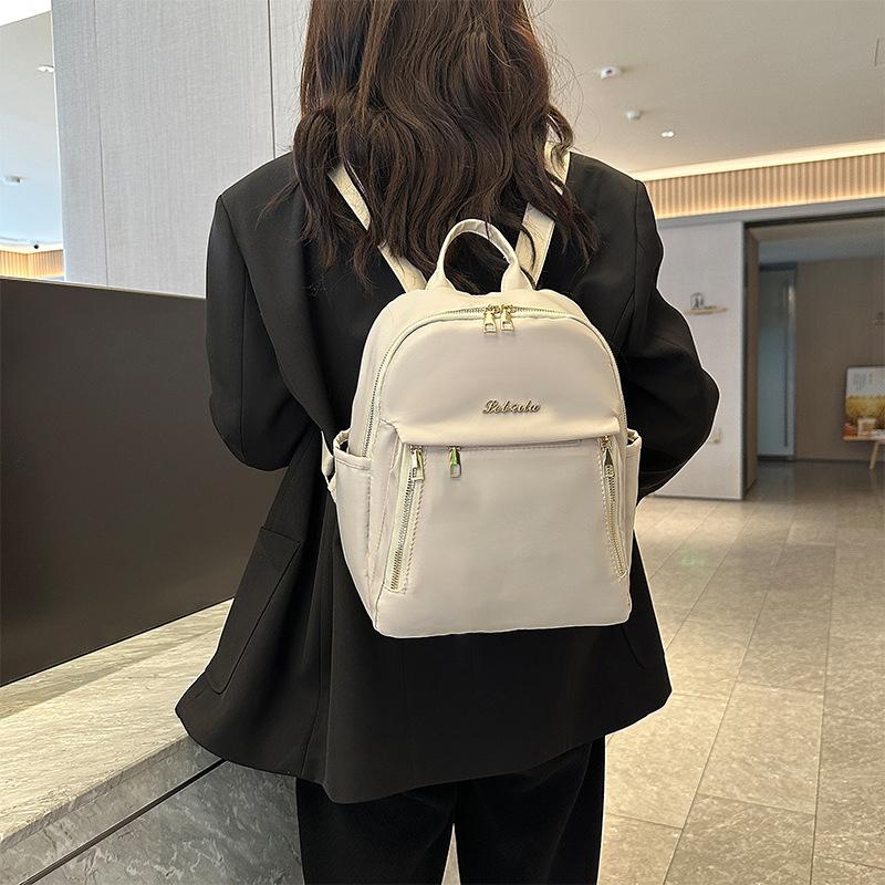 1PC Women Fashion Casual Daypacks Large Capacity Solid Color Backpacks Travel Double Shoulder Bag