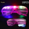 50 шт. светодиодных очков, светящиеся солнцезащитные очки для вечеринок, жалюзи, очки-жалюзи, светящиеся в темноте, неоновые, рождественские, день рождения, свадьба, вечеринка, принадлежности