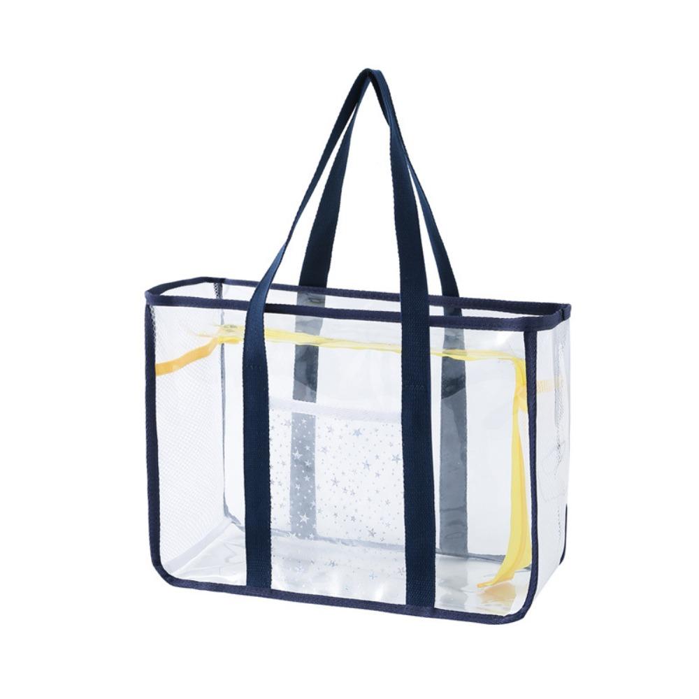 Large Capacity Pvc Transparent Handbag Cosmetic Bag Beach Tote Bag  Streetwear