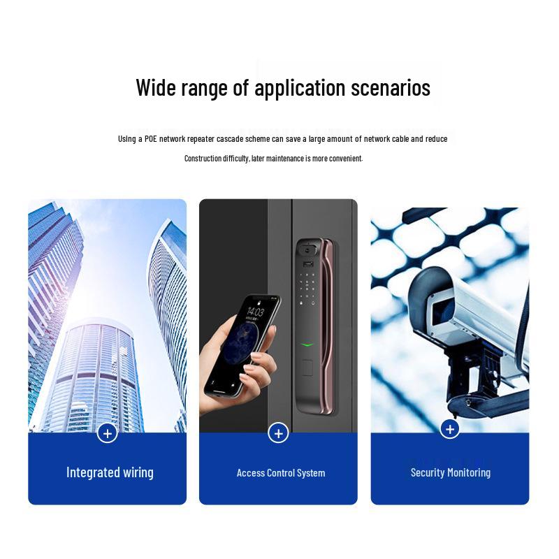 Стандартный водонепроницаемый PoE-ретранслятор 1-к-4 для камер и расширителей точек доступа.