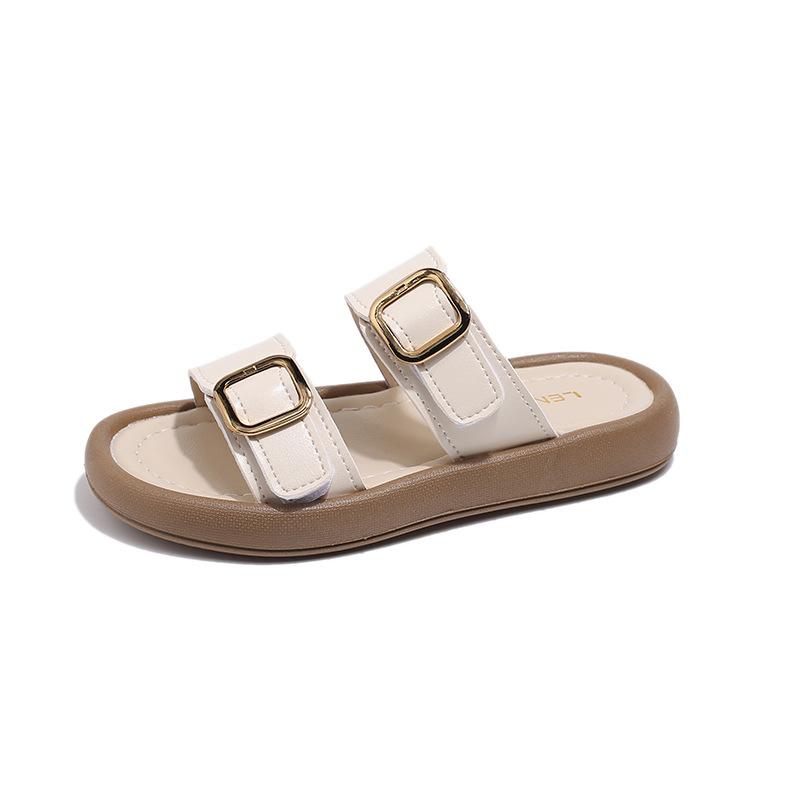 Модная детская обувь Новые универсальные удобные тапочки Мягкая подошва Нескользящая повседневная обувь для девочек Стильная удобная одежда Сандалии на толстой подошве