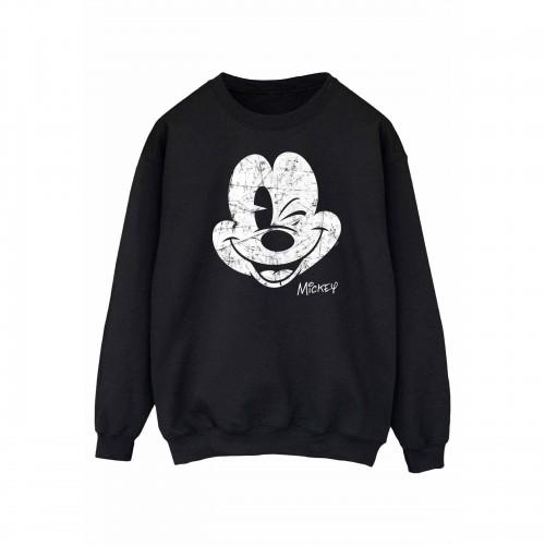 Disney Womens/Ladies Mickey Mouse Face Sweatshirt